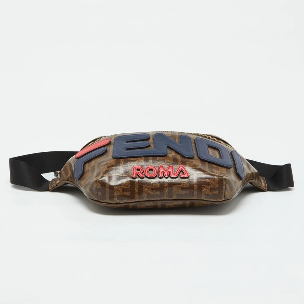 Fendi x Fila Brown Zucca Coated Canvas Mania Belt Bag 568-050225 - Picture 4 of 9